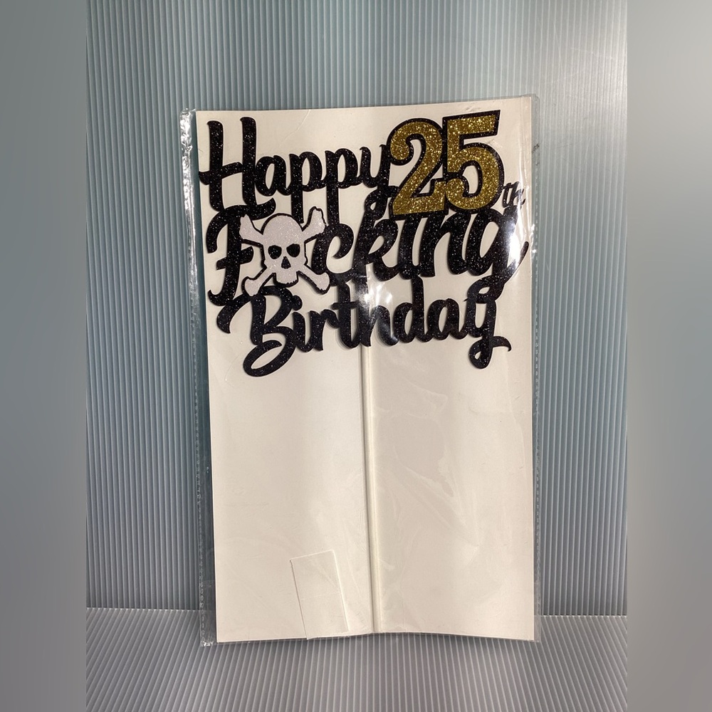 Happy 25th Birthday Cake Topper